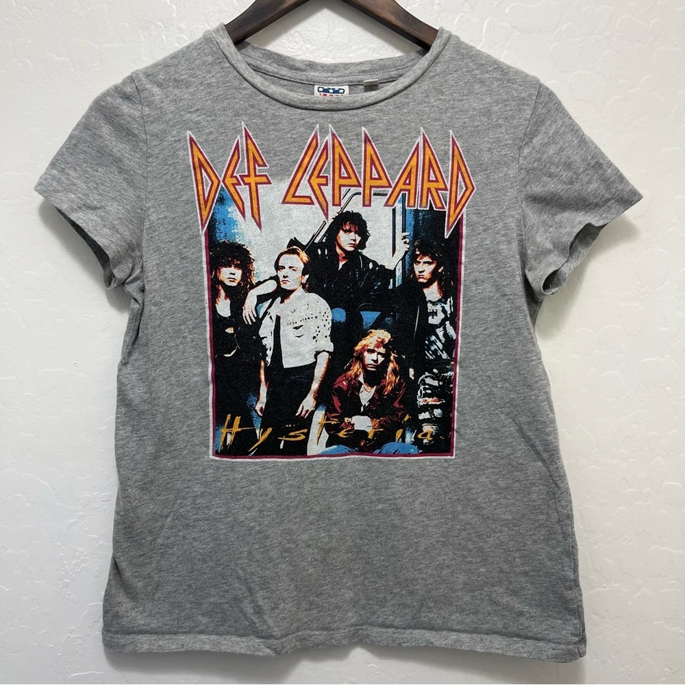 Junk Food Clothing Def Leppard Hysteria Graphic Tee Shirt Sz S